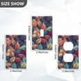 thumbnail image 7 of Yayeee Duplex Wall Plate 1-Gang 4.5"x2.7" Home Receptacle Light Switch Decorative Outlet Cover, Blue Vibrant Leaves Pattern, 7 of 7