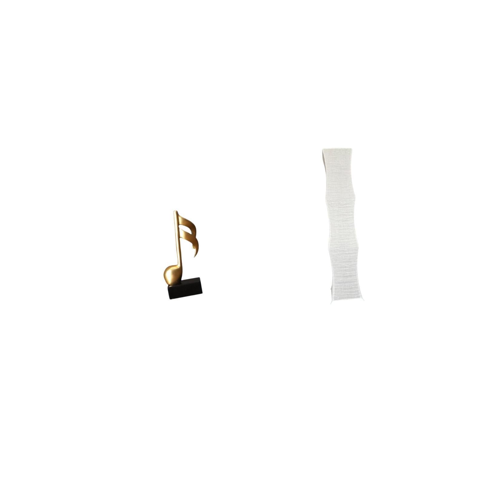 Desktop Figurine Music Note Sculpture Floor Lamp Shade Resin Material for Living Room Office Bedroom Decoration
