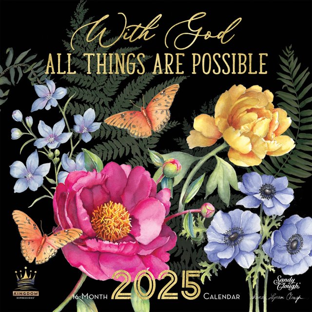 Calendario de pared Kingdom Expressions 2025, 30 x 30 cm, con arte