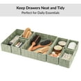 thumbnail image 4 of 7-Piece Braided Polyester Drawer Divider Set - Sage Green, 4 of 8