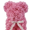 thumbnail image 2 of Way To Celebrate 9.25" Pink Faux Artificial Rose Bear Valentine's Day Gift, Indoor Use, 2 of 8