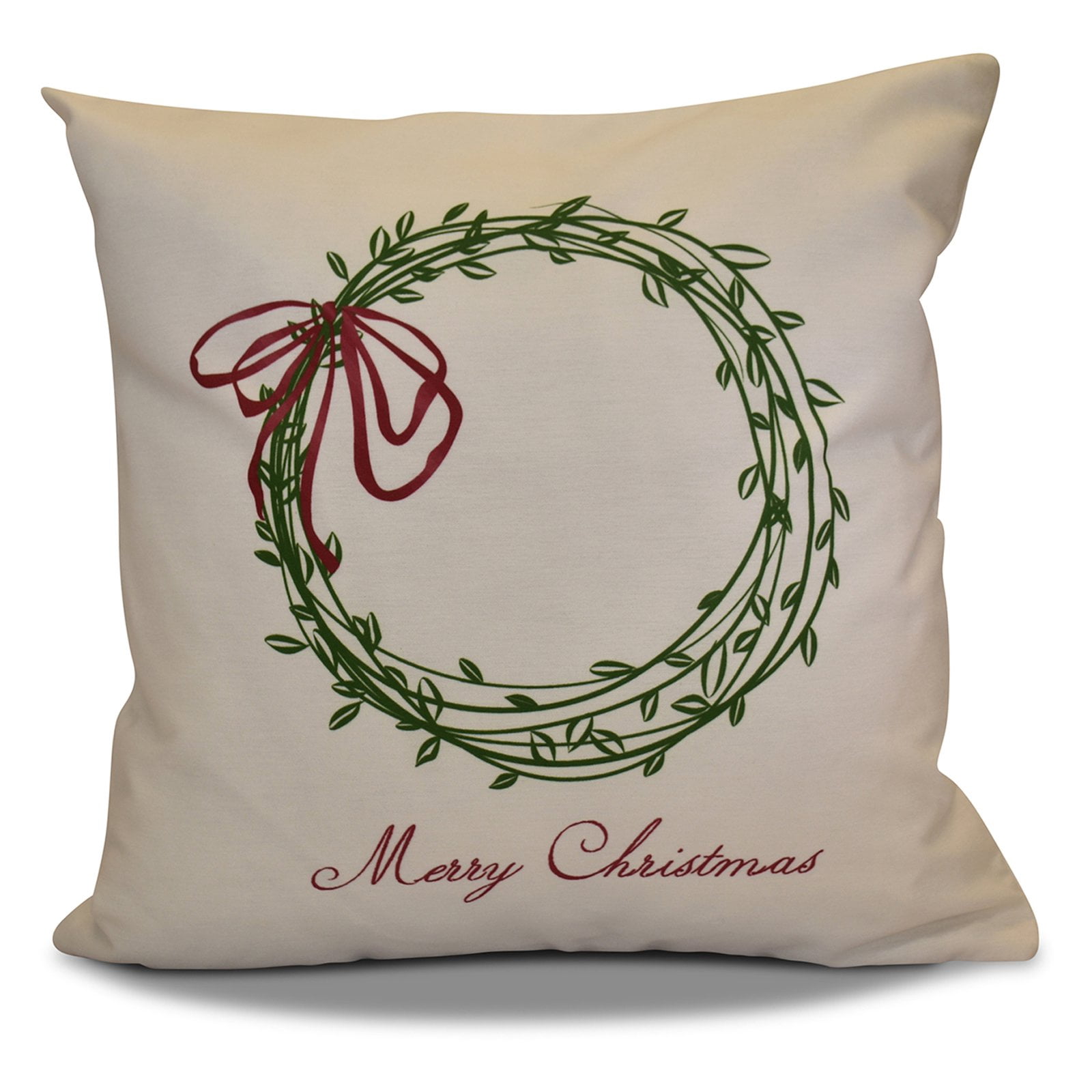 Simply Daisy 16" x 16" Merry Wishes Word Print Pillow