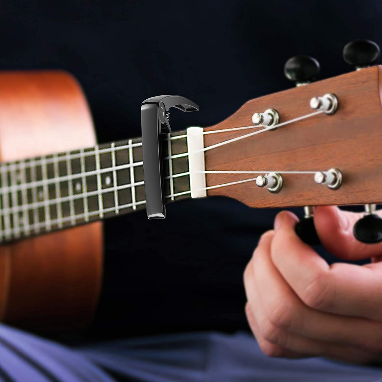 Donner DC-2 Guitar Capo Black with 4 Picks photo 2