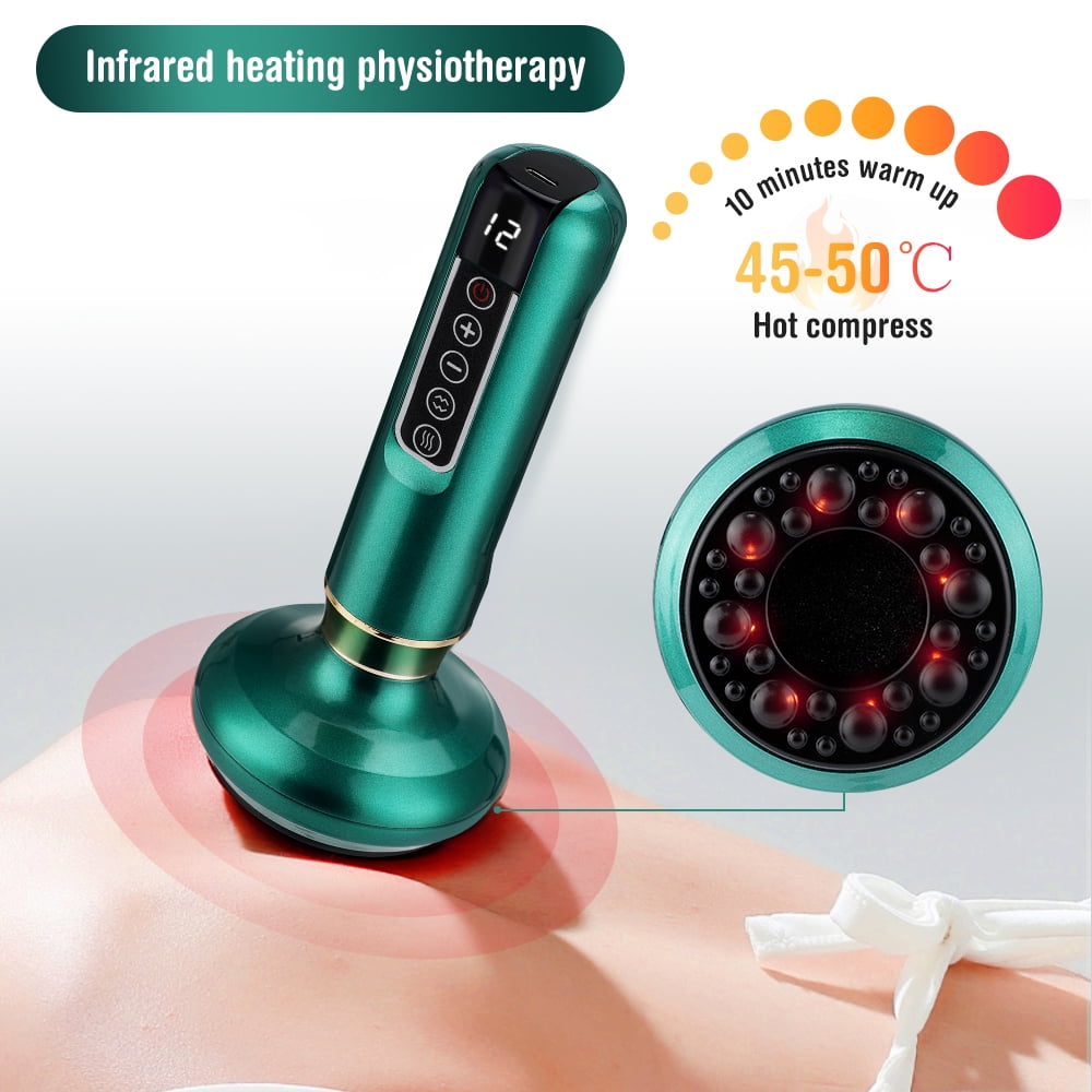 Ykohkofe 6 Gear Electric Cupping Massage Scraping Massager Body Device Slim  Physiotherapy Massage for Muscles Bells Palsy Cavitation compatible with