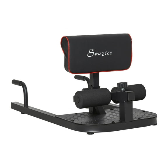 3 in 1 Squat Machine, Sit Up & Push Up Workout Equipment - Home Gym Fitness - Black/Red