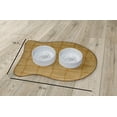 thumbnail image 2 of Simply Daisy Basketweave Fish Shape Pet Feeding Mat for Cats, 2 of 3