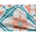 thumbnail image 4 of oneOone Rayon Yellow Fabric Floral & Tiles Moroccan Craft Projects Decor Fabric Printed By The Yard 56 Inch Wide, 4 of 5