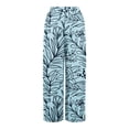 thumbnail image 5 of Dress Pants Women Petite High Waisted Wide Leg Summer Beach Vacation Pants Boho Lounge Casual Palazzo Trousers, 5 of 9