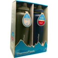 thumbnail image 1 of ThermoFlask Stainless Steel Water Bottle, 40 oz, 2-Pack (Midnight/Stone), 1 of 6
