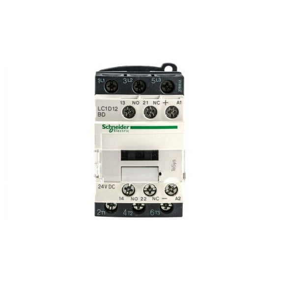 SCHNEIDER LC1D12G7 C Contactor, 12 A, DIN Rail, 600 VAC, 3PST-NO, 3 Pole, 10 hp