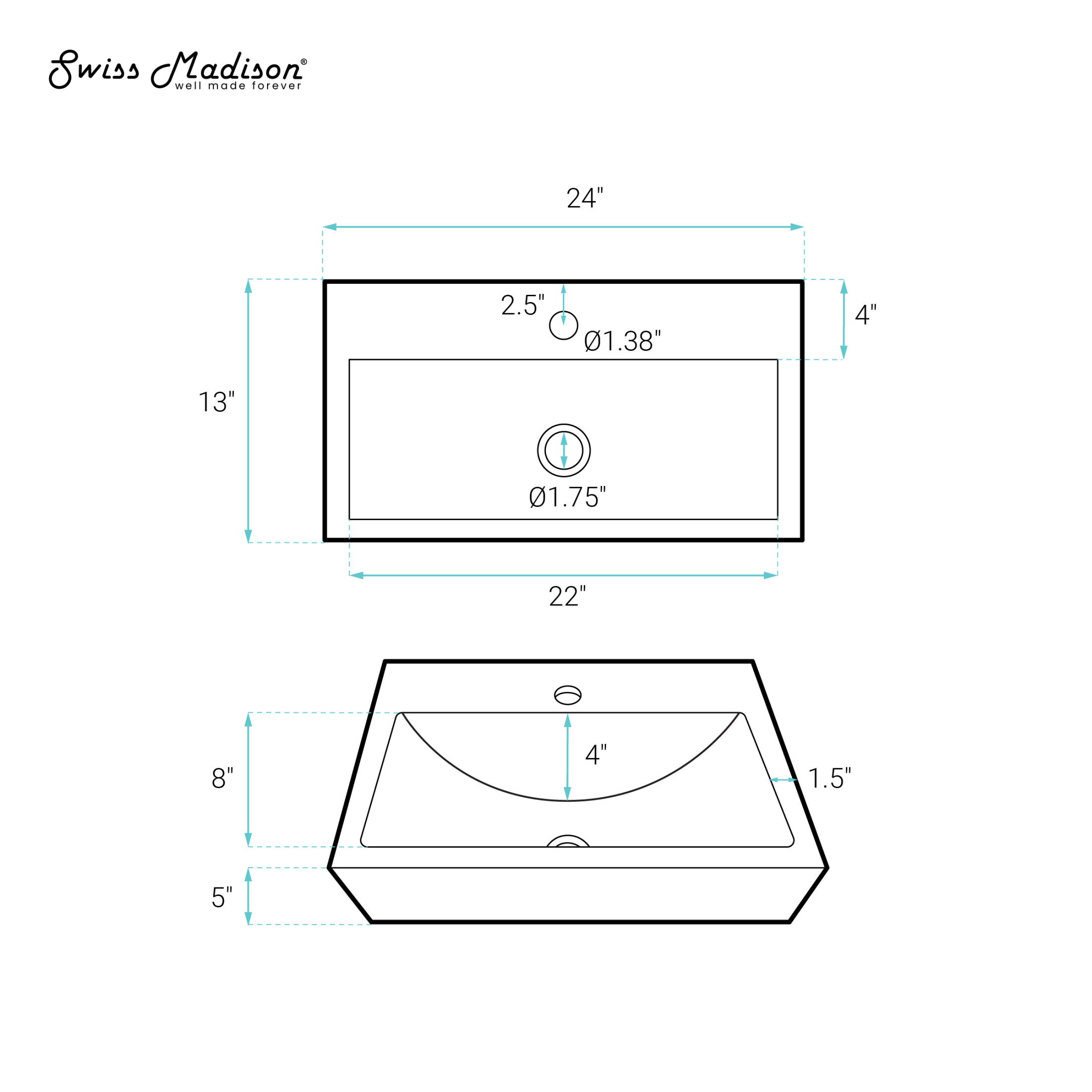 Rennes Vanity 24" Vessel Sink