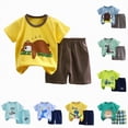 thumbnail image 4 of Gibobby Toddler Boy Summer Short Sleeve Crew Neck T-Shirt Elastic Shorts 2Pc Outfit Set Casual Soft Dailywear Clothes for Baby Boys 3M 6M 12M 18M 24M 3T‑5T Infant Kids(18-24 Months,Mint Green), 4 of 4