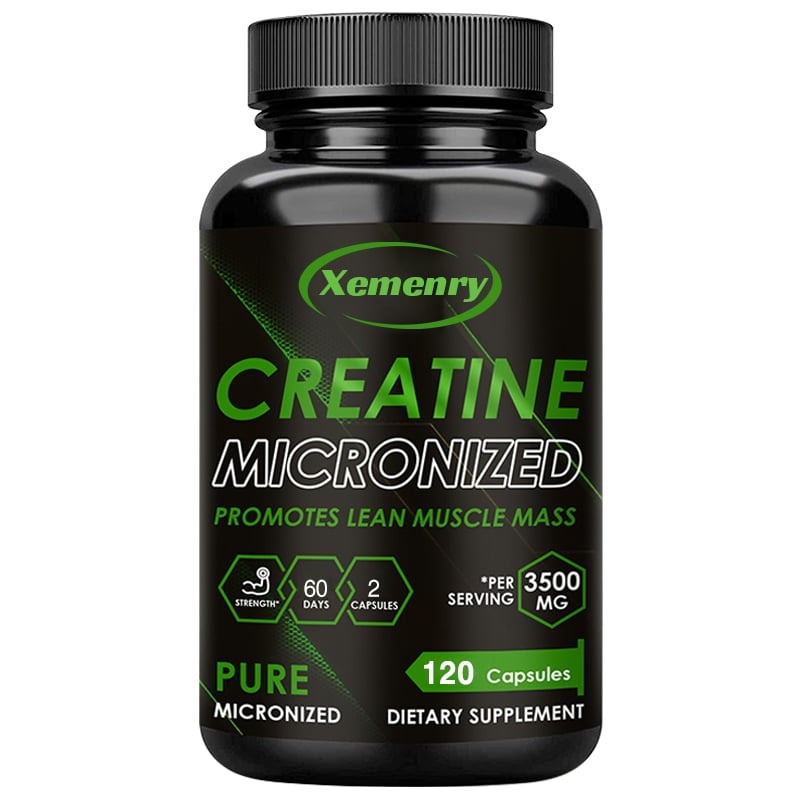 Creatine Micronized Capsules 3500mg - Supports Muscle Growth and Recovery, Energy and Lean Muscle Mass - 120 Capsules