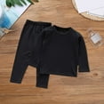 thumbnail image 2 of Mercatoo Toddler Baby Boy Girls Long Sleeve Solid Color T-Shirt Sweatshirt Top + Pant Trousers Fall Winter Clothes Set, 2 of 7