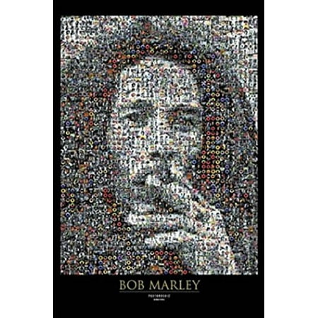 Posters College Dorm Bob Marley Smoking Photomosaic 36x24 Music Art Print Poster College Dorm Room..., By GB Posters Ship from US ()