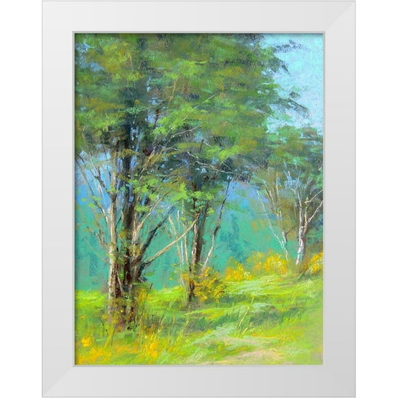 Chaney, Alan 15x18 White Modern Wood Framed Museum Art Print Titled - Trees in Spring