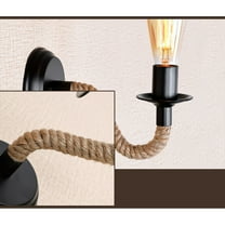 Retro LED Rope Wall Lamp Creative Bedside Lamp Metal Indoor Lighting Home Fixtures Sconce Light for Aisle Bedroom Bedside (Bulb Not Included)