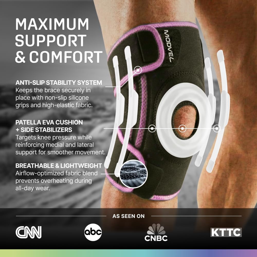 MODVEL Donut Knee Brace With Strap Pink (Large)