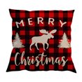 thumbnail image 1 of A Linen Christmas Pillow Covers, 3 Pieces Set With Snowflake Pattern And Soft Linen Material For Sofa, Couch, Car Seat, Home Decor - 18X18X0.78In 1.2Lb, 1 of 1