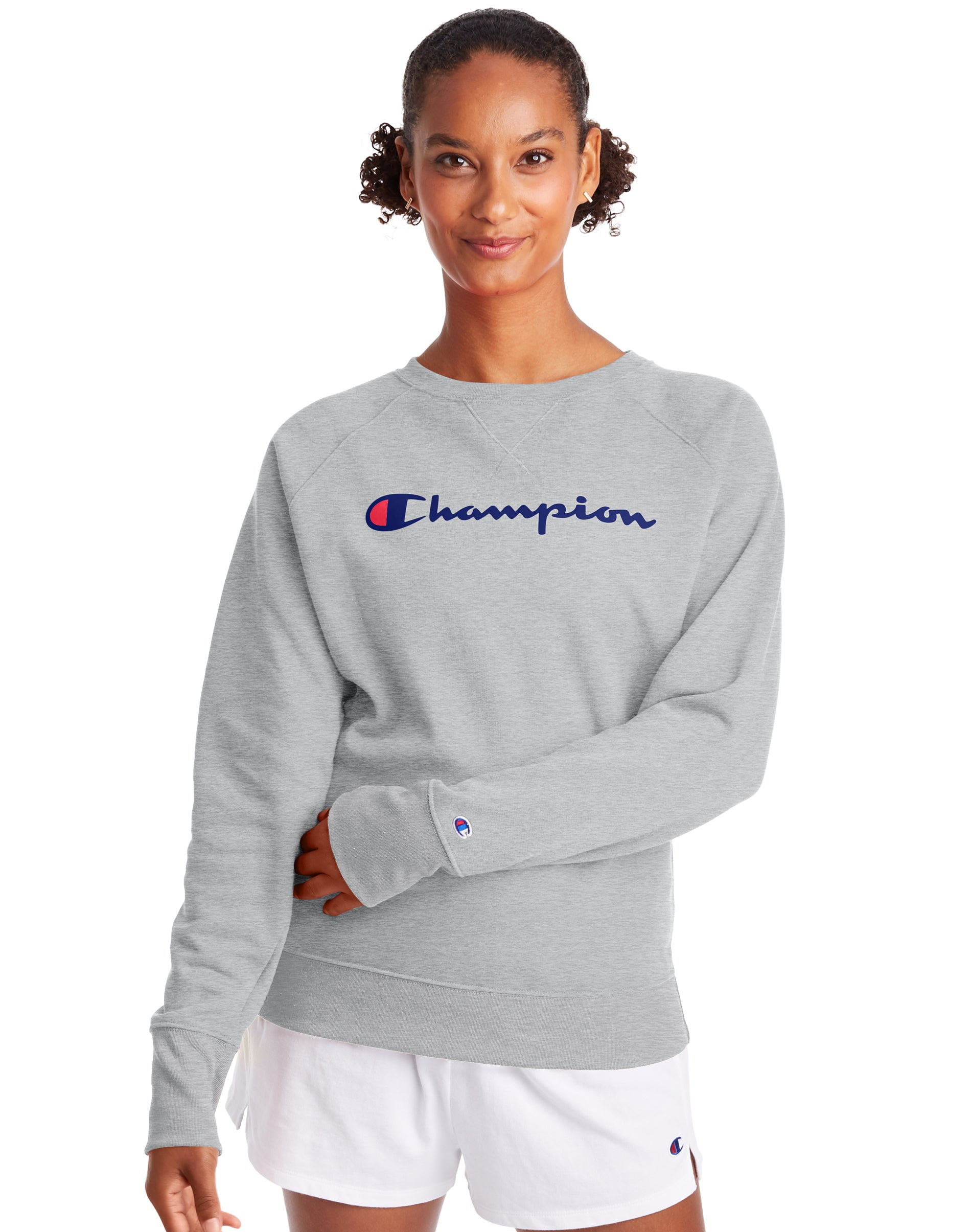 Champion Womens Powerblend Boyfriend Crew Sweatshirt Sweatshirt
