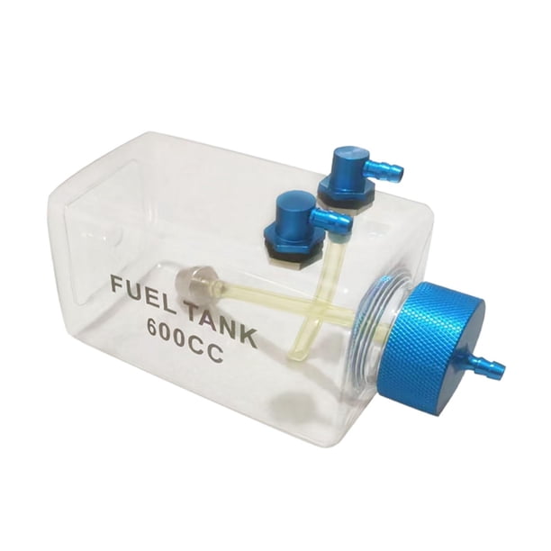 Tanque de combustible para avión RC, transparente, botella de combustible, botella de aceite para avión de gas. 600CC