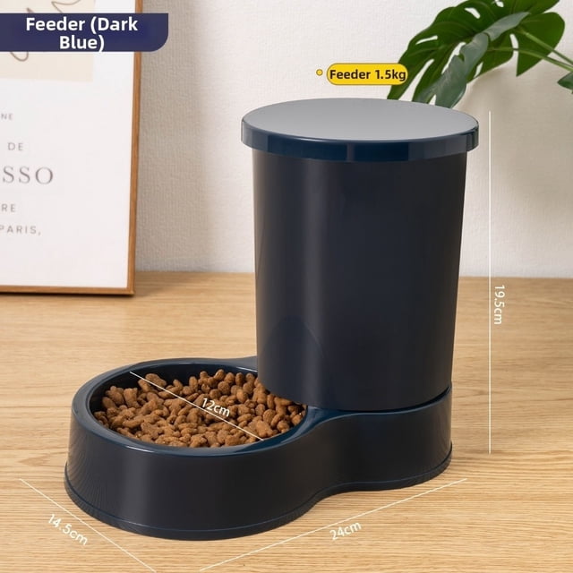 Alimentador automático para mascotas de 800mL, dispensador de agua de plástico de gran capacidad para perros y gatos, juego de alimentadores, 4 colores, 2 estilos, tazón de comida integrado para