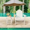 thumbnail image 3 of Gymax 2PC Patio Folding Adirondack chair Side Table Cup Holder Poolside White, 3 of 10