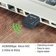 600Mbps Mini Wireless Dual Band 2.4/5GHz USB WIFI Adapter LAN Antenna Network Adapter WiFi Dongle