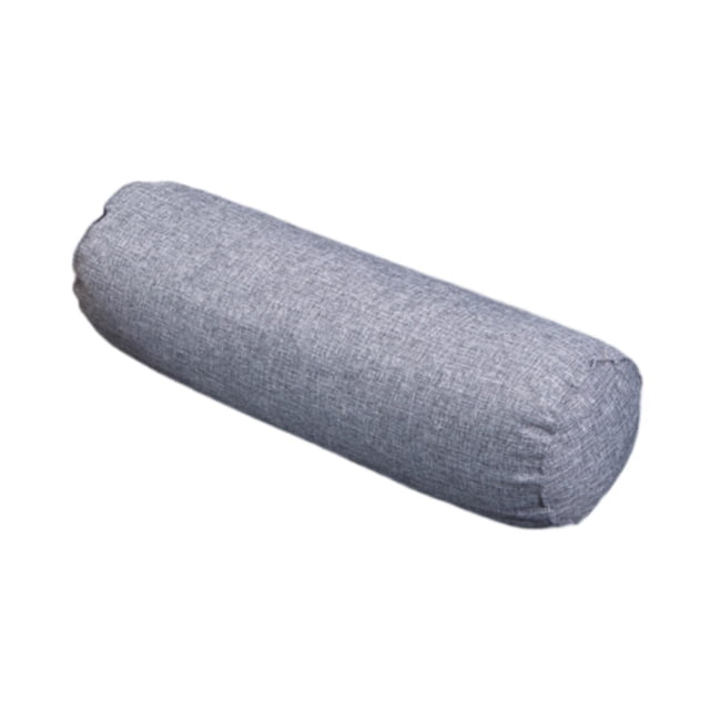 Lijie Coussin Rond Cylindrique Accessoires de Soutien Dorsal Housse Lavable Gris