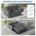thumbnail image 4 of HOMCOM Sofa Bed, Pull Out Sleeper Couch with USB Ports, Linen Upholstery, 4 of 10
