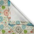 thumbnail image 3 of Ambesonne Floral Kitchen Curtains, Retro Doodle Cheerful, 55"x39", Multicolor, 3 of 3