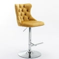 thumbnail image 3 of Dining Chairs A&A Furniture,Swivel Velvet Barstools Adjusatble Seat Height from 25-33 Inch, Modern Upholstered base Bar Stools with Backs Comfortable Tufted for Home Pub and Kitchen Island（Gol, 3 of 16