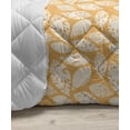 thumbnail image 3 of Autumn Down Alternative Comforter, Simple Delicate Leafs Detailed Illustration Pastel Toned Uni-color Background, Microfiber Quilt for All Season, 5 Sizes, Pale Orange White, by Ambesonne, 3 of 3