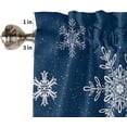 thumbnail image 5 of Christmas Kitchen Valances for Windows Christmas Blue Snowflakes 54" W x 18" L Window Valances Rod Pocket Short Curtains for Bathroom, Living Room, Bedroom, Farmhouse, Cafe, 5 of 6