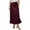 Deep Red, variant on Women’s Long Satin Skirt High Waist Flowy A Line Midi Skirt Lightweight Smooth Silky Fabric for Daily Wear Office Light Purple S
