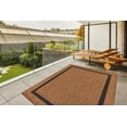 thumbnail image 4 of Beverly Rug Indoor/Outdoor Area Rugs, Bordered Patio Porch Garden Carpet, Black and Gold, 6'x9', 4 of 6