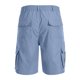 thumbnail image 4 of Ceisia Men's Solid Color Cargo Shorts, Multi-Pocket Elastic Waist Button Fly Casual Shorts for Men Sky Blue XXXL Gifts, 4 of 5
