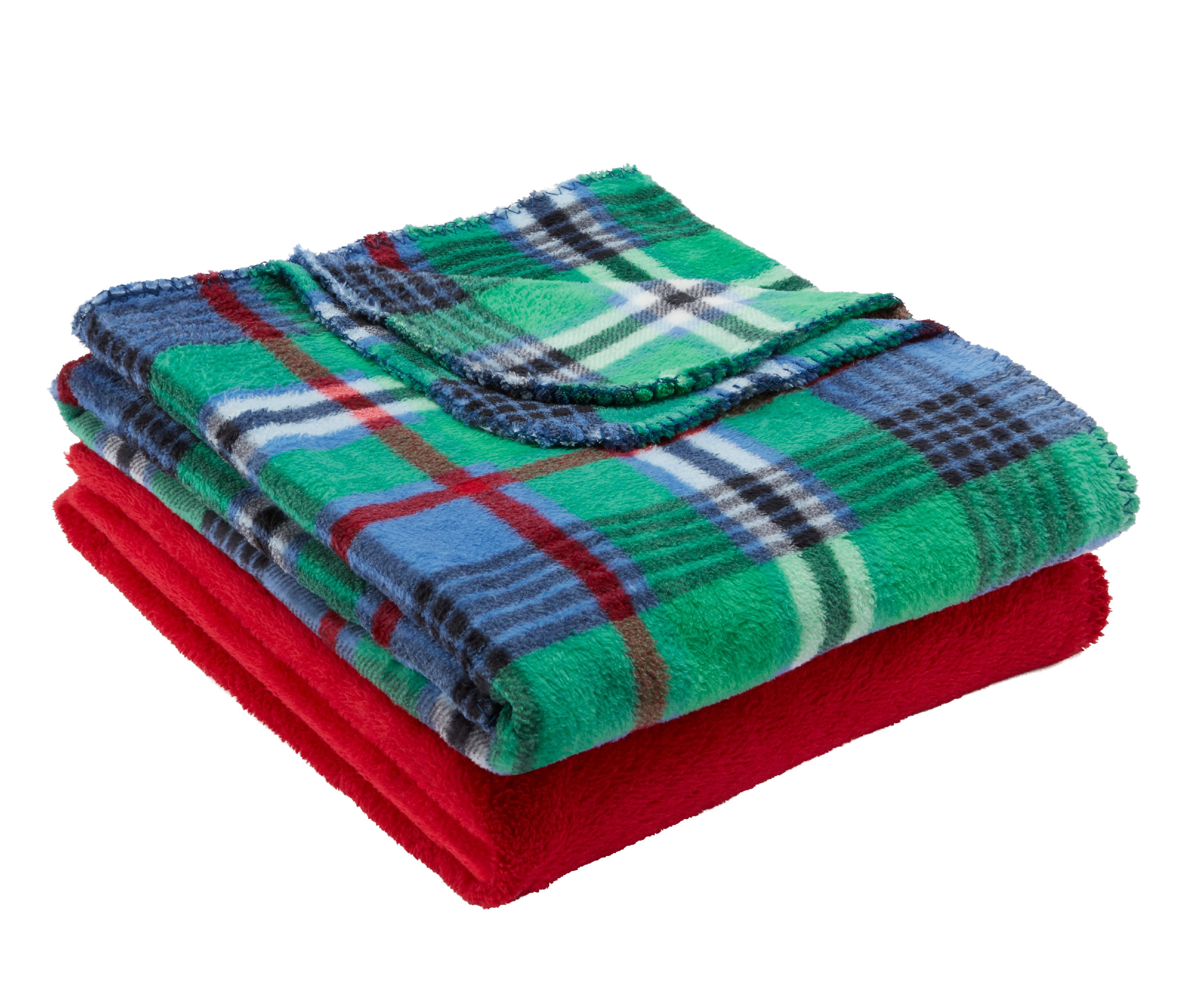 Plush Blanket Basics Soft and Cozy Green 50 x 60