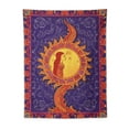 thumbnail image 5 of ONETECH  Sun and Moon Tapestry Wall Hanging, Magic Carpet Tapestry for Bedroom, Wonderful Magical Flying Carpet Wall Tapestry, Golden Burning Sun with Moon Psychedelic Mystic Faces, 5 of 7
