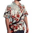thumbnail image 2 of Tree Men's Short Sleeve Casual Printed Button Down Beach Shirt - Summer Hawaiian Top, 2 of 6