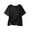 Black, variant on qafoshin Womens Linen T-Shirts Crew Neck Short Sleeve Summer Tops Solid Color Loose Pullover Tees