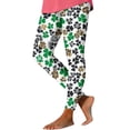 thumbnail image 5 of lcziwo Women's St Patricks Day Running Leggings Trendy Shamrock Clover Print Soft Stretchy Yoga Pants Casual High Waisted Tummy Control Tights Green M, Ofertas Flash Del Dia, 5 of 6