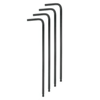Uxcell 4pcs Ball End Hex Key Wrench 3/32" L-Shape Long Arm Hexagon SAE Wrenches Repairing Tool Black