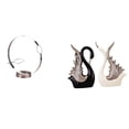 thumbnail image 1 of Portabotellas de vino,Soporte para botellas de vino,soporte para botellas de vino,estante de hierro,Decoración de gabinete de vino tinto de regalo de barra de cocina,estatua de cisne,Figuras, 1 of 8