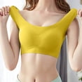 thumbnail image 4 of VISALY Sports Bras Plus Size Sports Bra Women Ultra Thin Ice Silk Bra Comfortable Plus Size Seamless Wireless Sports Bra With Removable Pads Wireless Bras Sleep Bras Comfortable Bras Yellow L, 4 of 7