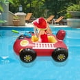 BESTSKY Summer Inflatable Firetruck Swimming Car Toy with Squirt Gun ...