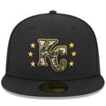 thumbnail image 2 of Men's New Era  Black Kansas City Royals 2024 Armed Forces Day On-Field 59FIFTY Fitted Hat, 2 of 5