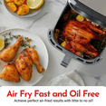 thumbnail image 6 of 6.5 Qt Large Air Fryer Digital Control With View Window 8 Presets For Fast Family Meals Temp Timer Adjustable Roast Bake Crisp French Fries Steak 1550W, 6 of 7