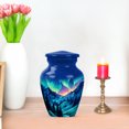 thumbnail image 7 of JAGASY Northern Lights Urn for Ashes Adult Male, Dark Blue Small Urns for Human Ashes Keepsake, Starry Sky Decorative Urns for Mother, Mountain Cremation Urn for Father, (3 Inch), 7 of 7