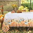 thumbnail image 4 of Sevenstars Thanksgiving Tablecloth Fall Pumpkin Table Cloth Orange Rectangular Table Cover for Kitchen Dinner,60" x 120", 4 of 7